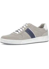 Sneaker PIUS Gabor, Herren, Gr. 8 (42), beige kombiniert, Veloursleder, Schuhe Sneaker, Freizeitschuh, Halbschuh, Schn&uuml;rer mit Kontrastbes&auml;tze, Weite G