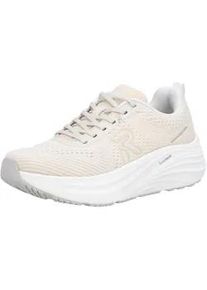 Plateausneaker Rieker SPORT, Damen, Gr. 44, creme, Textil, unifarben, Schuhe Plateausneaker, Freizeitschuh, Halbschuh, Schn&uuml;rer mit leichter Laufsohle