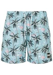 Badeshorts Urban Classics "Urban Classics Herren Pattern Swim Shorts", Herren, Gr. XXL, US-Gr&ouml;&szlig;en, tropical bird aop, 100% Polyester, Badehosen Badeshorts