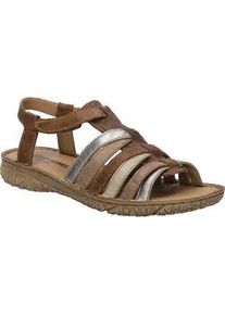 Sandale Josef Seibel "Ivy 02, castagne-multi", Damen, Gr. 37, braun (castagne, multi), Obermaterial: 100% Rindsleder Leather cow., Schuhe Sandale
