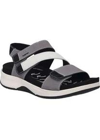 Sandale Josef Seibel "Estelle 06, grau-multi", Damen, Gr. 37, grau (grau, multi), Obermaterial: 100% Rindsleder Leather cow., Schuhe Sandale