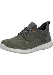 Slip-On Sneaker Rieker, Herren, Gr. 42, khaki, grau, Lederimitat, Textil, Schuhe, Slipper, Halbschuh, Freizeitschuh, Sneaker zum Schlupfen