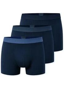 Boxershorts Schiesser "Boxershort 3PACK Shorts "95/5" 3er Pack", Herren, Gr. M, blau, Obermaterial: 95% Baumwolle CO. 5% Elasthan EL., Unterhosen