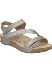 Sandale Josef Seibel "Tonga 25, silber", Damen, Gr. 36, beige (cristal), Obermaterial: 100% Rindsleder Leather cow., Schuhe Sandale