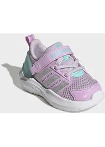 Sneaker Adidas SPORTSWEAR "LIGHTORAMA RUNNER INFANTS", Damen, Gr. 27, ice lavender, silber metallic, flash aqua, Synthetik, Textil, Schuhe Sneaker, mit Blinkfunktion