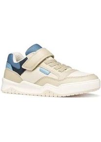 Sneaker Geox "J PERTH BOY", Damen, Gr. 39, beige, Lederimitat, Textil, Schuhe Sneaker, Halbschuh mit Klettverschluss, Gr&ouml;&szlig;enschablone zum Download