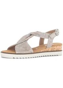 Keilsandalette Gabor "Keilsandalette", Damen, Gr. 37, beige, Schuhe