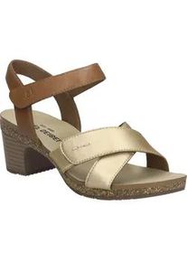 Sandale Josef Seibel "Grace 01, gold-kombi", Damen, Gr. 39, gold (gold, kombi), Obermaterial: 100% Rindsleder Leather cow., Schuhe Sandale
