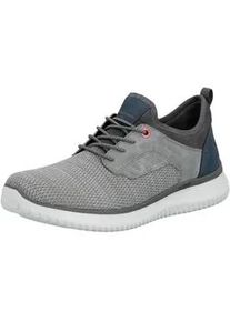 Slip-On Sneaker Rieker, Herren, Gr. 42, grau, jeansblau, Lederimitat, Textil, Schuhe, Slipper, Halbschuh, Freizeitschuh, Sneaker zum Schlupfen