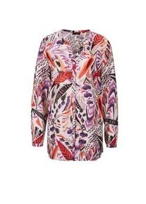 Tunika GOLDNER "Verl&auml;ngerte Viskosebluse mit Print", Damen, Gr. 44, bunt (bunt, gemustert), Obermaterial: 100% Viskose CV., normales B&uuml;ndchen, Tuniken, Durchgehende Knopfleiste