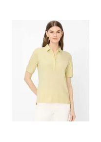 Poloshirt Brax "Style CLEO", Damen, Gr. 48, gelb, 97% Baumwolle, 3% Elasthan, Shirts