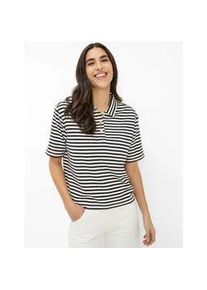 Poloshirt Brax "Style CARA S", Damen, Gr. 46, navy, 67% Viskose, 26% Polyester, 7% Elasthan, Shirts