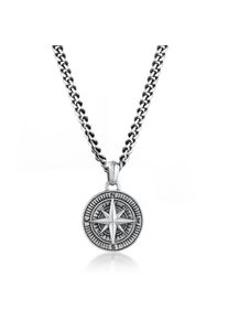 Kuzzoi Halsketten - Halskette Herren Panzerkette Kompass Cool Massiv 9 - Gr. unisize - in Schwarz - f&uuml;r Damen