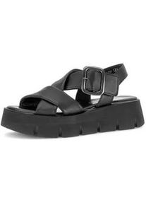 Plateausandaletten Gabor "Plateau Sandale", Damen, Gr. 36, schwarz, Schuhe