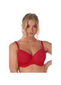 After Eden D-cup & up B&uuml;gel-BH "LOIS", Damen, Gr. 70, Cup E, rot, Spitze, Obermaterial: 87% Polyamid, 13% Elasthan, AFTER EDEN D-CUP & UP, unifarben, comfort fit, BHs B&uuml;gel-BH, verstellbare Tr&auml;ger, mit Schale, mit B&uuml;gel, mit Spitze, feminin