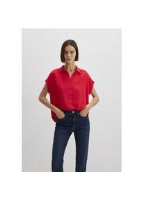 Kurzarmbluse Mavi "SHORT SLEEVE SHIRT", Damen, Gr. L, chinese rot, 100% Viskose, unifarben, loose fit normal, eng 1-Knopf-Manschette, Blusen, Bluse Kurzarm