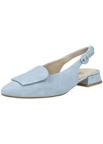 Ballerina Paul Green "Paul Green Ballerinas Leder", Damen, Gr. 38,5, hellblau, Leder, Schuhe Ballerina