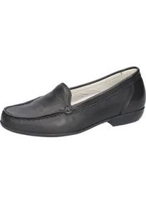 Waldl&auml;ufer Mokassin WALDL&Auml;UFER "HINA", Damen, Gr. 7 (40,5), schwarz, Nappaleder, unifarben, Schuhe Mokassin, Slipper, Bequemschuh, Schlupfschuh in Komfortweite H (= sehr weit)