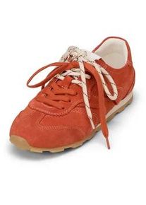 Marc O'Polo Sneaker MARC O'POLO "mit zweifacher Schn&uuml;rung", Damen, Gr. 40, wild orange, Obermaterial: 100% Leder (Rind), Schuhe Sneaker