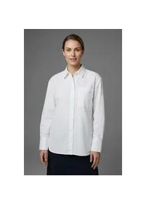 Langarmbluse comma, Damen, Gr. 38, wei&szlig;, Web, Obermaterial: 98% Baumwolle, 2% Elasthan, unifarben, l&auml;ssig geschnitten h&uuml;ftbedeckend, Rundhals, 1-Knopf-Manschette, Blusen, mit Stretch