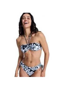 Bandeau-Bikini-Top Roxy "Summer Surf", Damen, Gr. XS, Cup B, anthrazit the moe, Obermaterial: 85% Microfaser, 15% Elasthan;, Bikini-Oberteile