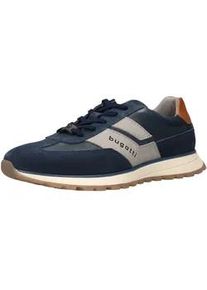 Sneaker Bugatti "Bugatti Sneaker Leder", Herren, Gr. 45, blau, Leder, Schuhe Sneaker