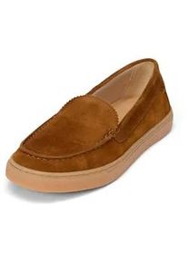 Marc O'Polo Loafer MARC O'POLO "aus ge&ouml;ltem Veloursleder", Damen, Gr. 40, cognac, Obermaterial: 100% Leder (Rind), unifarben, Schuhe Loafer
