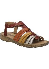Sandale Josef Seibel "Ivy 02, rot-multi", Damen, Gr. 43, rot (rot, multi), Obermaterial: 100% Rindsleder Leather cow., Schuhe Sandale