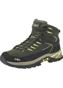 Wanderschuh CMP "RIGEL 2.0 MID WP TREKKING SHOES", Herren, Gr. 46, pine, mela, Leder, Schuhe Wanderschuh, wasserdicht