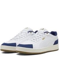 Sneaker Puma "Court Classico Sport Sneakers Erwachsene", Damen, Gr. 35,5, wei&szlig; blau jewel, Obermaterial: Synthetik, Leder, Textil; Futter: Textil; Innensohle: Textil; Laufsohle: Gummi, Schuhe Sneaker