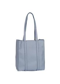 Shopper Gabor "Elfie", Damen, Gr. B/H/T: 30cm x 33cm x 9,5cm, light blau, Polyurethan, clean, gepflegt, unifarben, Taschen Shopper, aus fein genarbtem, glattem Kunstleder und mit einem Logo Rubber Patch