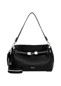 Beuteltasche Tamaris "Beutel TAS Kirima", Damen, Gr. B/H/T: 29cm x 24cm x 14cm 0, schwarz (schwarz 100), Polyurethan, Taschen Beuteltasche