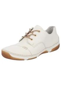 Sneaker Rieker, Damen, Gr. 42, beige, Lederimitat, Schuhe Sneaker, Schn&uuml;rschuh, Halbschuh, Casual-Schn&uuml;rer mit softer Innensohle