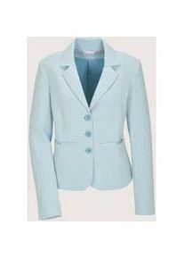 Madeleine Mode Jackenblazer MADELEINE "Jerseyblazer Kurzblazer mit Wabenmuster", Damen, Gr. 34, wei&szlig; (bleu, wollwei&szlig;), Obermaterial: 65% Polyester PES. 30% Viskose CV. 5% Elasthan EL., Modern, schmal, Blazer, Strukturjersey