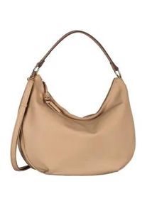 Hobo Gabor "Rosina", Damen, Gr. B/H/T: 42cm x 36cm x 17cm, camel, Lederimitat, clean, gepflegt, gepr&auml;gtes Muster, unifarben, Taschen Hobo, Umh&auml;ngetasche, Schultertasche mit markantem Metal-Emblem