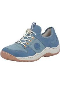 Slip-On Sneaker Rieker, Damen, Gr. 43, blau, Lederimitat, Textil, Schuhe, Slipper, Schlupfschuh, Freizeitsneaker mit Schnellverschluss