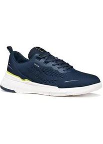Sneaker Geox "U VITTOUR", Herren, Gr. 43, navy, Lederimitat, Textil, Schuhe Sneaker, Halbschuh, Freizeitschuh, Schn&uuml;rer mit Kontrastbesatz