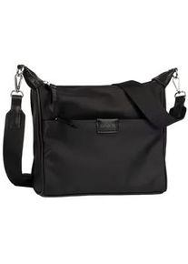 Umh&auml;ngetasche Gabor "Brisa", Damen, Gr. B/H/T: 25cm x 24cm x 9cm, schwarz, Nylon, clean, gepflegt, unifarben, Taschen Umh&auml;ngetasche, Nylon trifft auf glattes Lederimitat mit Metallzipper & viel Stauraum