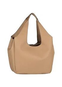 Shopper Tom Tailor "Analisa", Damen, Gr. B/H/T: 33cm x 28cm x 11,5cm, camel, Polyurethan, clean, gepflegt, unifarben, Taschen Shopper, klare Shapes und Logo-Lochmuster f&uuml;r einen modernen Look mit Charakter