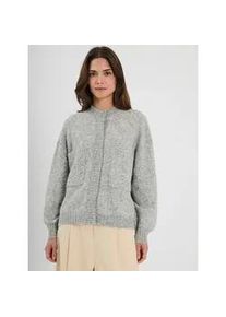 Strickpullover NORR "NORR Sweater Halli", Damen, Gr. 38, light grau melange, Obermaterial: 32% Alpaka, 32% Wolle, 30% Nylon, 6% Elasthan, Pullover Strickpullover