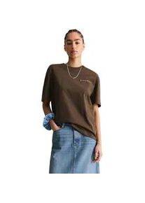 Marc O'Polo T-Shirt MARC O'POLO DENIM "mit R&uuml;ckenprint", Damen, Gr. M, hazelnut braun, Obermaterial: 100% Baumwolle, unifarben, Basic, relaxed fit, Rundhals, normaler Saum, Shirts T-Shirt