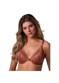 After Eden D-cup & up Halbschalen-BH "Mexy", Damen, Gr. 95, Cup F, cinamon, Microtouch, Obermaterial: 85% Polyamid, 15% Elasthan, AFTER EDEN D-CUP & UP, BHs, verstellbare Tr&auml;ger, mit Schale, mit B&uuml;gel, mit Spitze, mit Schleife