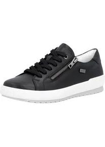 Sneaker Remonte, Damen, Gr. 40, schwarz, Leder, unifarben, Basic, Schuhe Sneaker, Freizeitschuh, Halbschuh mit seitlichem Rei&szlig;verschluss und TEX-Membran