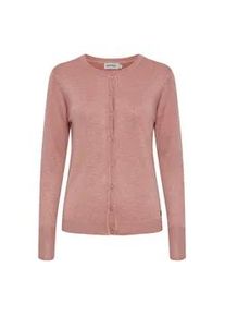 Cardigan oxmo "Strickcardigan OXHlin", Damen, Gr. XXL, rosa (ash rose melange), Obermaterial: 80% Viskose CV. 20% Nylon NY., Strickjacken