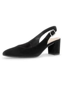 Slingpumps Gabor "Slingpumps", Damen, Gr. 42, schwarz, Schuhe Slingpumps