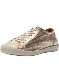 Sneaker Softinos "Softinos Sneaker Leder", Damen, Gr. 43, champagne, Leder, Schuhe Sneaker