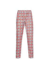 Schlafanzug TRIGEMA "TRIGEMA Pyjamahose mit Karo-Muster", Damen, Gr. XL, braun (kirsch), Single Jersey, 100% Baumwolle, Homewear-Sets Schlafanzug
