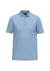 Poloshirt OLYMP, Damen, Gr. XL, bleu, Web, Obermaterial: 95% Leinen, 5% Elasthan, unifarben, regular fit h&uuml;ftbedeckend, Rundhals, abgesteppte Kante, Shirts, aus hochwertigem Leinen, unifarben