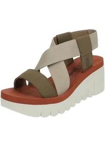 Riemchensandale Fly London "Fly London Sandalen Leder", Damen, Gr. 37, mehrfarbig, Leder, Schuhe Riemchensandale