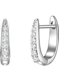 Glanzst&uuml;cke M&uuml;nchen Paar Creolen GLANZST&Uuml;CKE M&Uuml;NCHEN "Set: GSM401", silber, wei&szlig;, Ohrringe, Damen, 10,mit Zirkonia, Silber 925 (Sterlingsilber), aus Sterling Silber